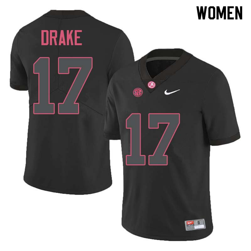 Alabama Crimson Tide Women's Kenyan Drake #17 Black NCAA Nike Authentic Stitched College Football Jersey JD16Y41ND